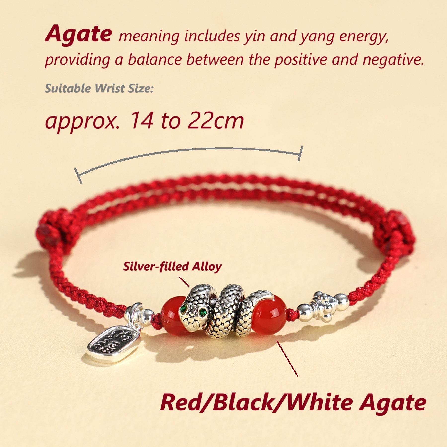 Red Cord Tibetan Silver Bracelet Black Green Easy to Adjust Feng Shui Wealth Bracelet for Prosperity - Loton Decor