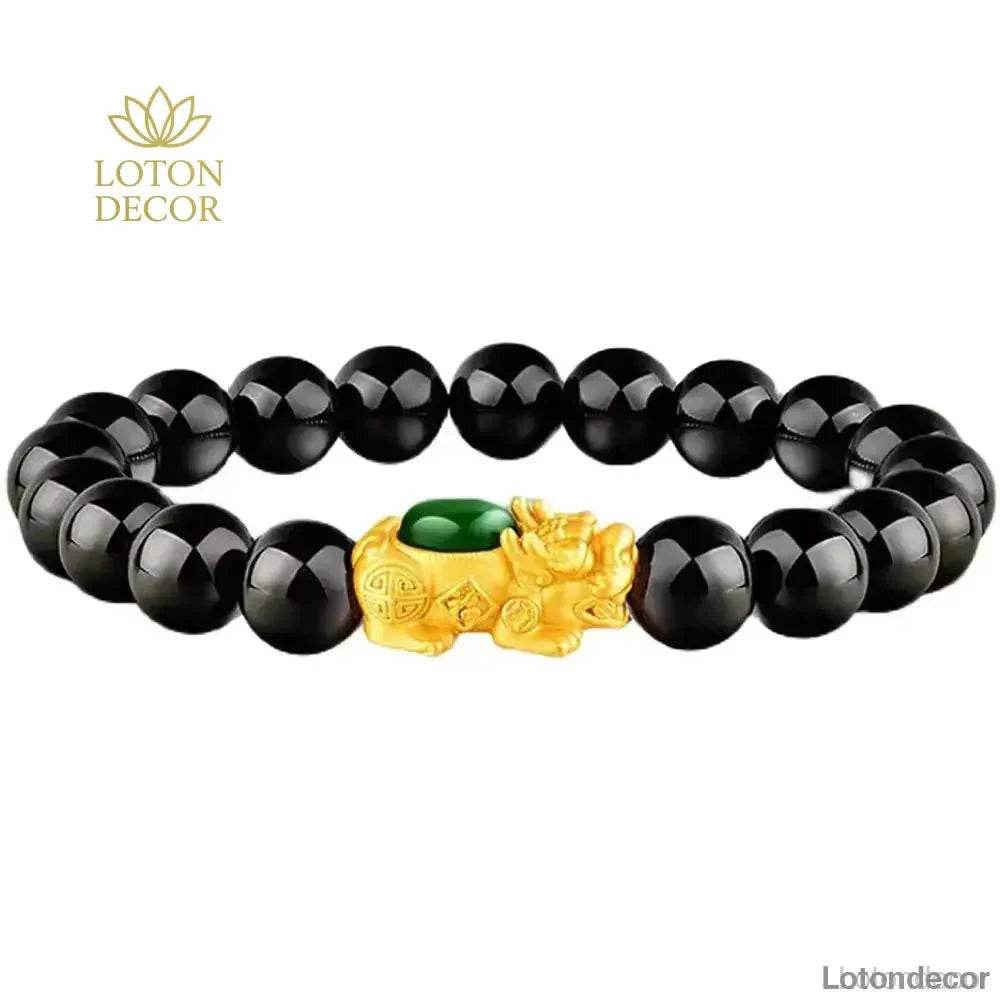 Agate Pixiu Bracelet – Jade Charm Wealth Amulet - Loton Decor
