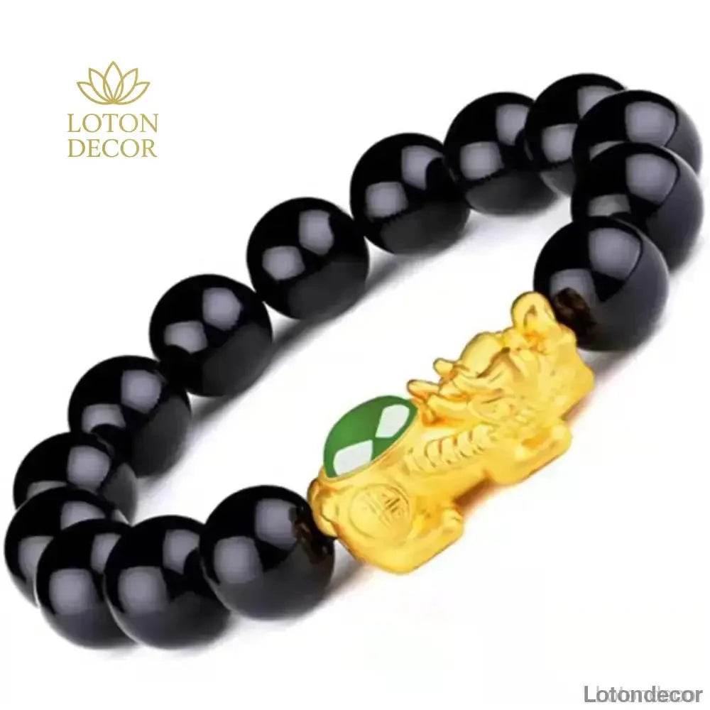Agate Pixiu Bracelet – Jade Charm Wealth Amulet - Loton Decor