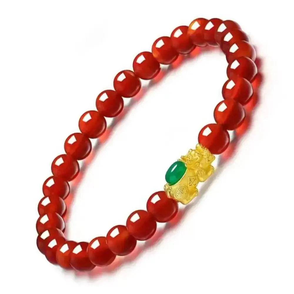 Agate Pixiu Bracelet – Jade Charm Wealth Amulet - Loton Decor