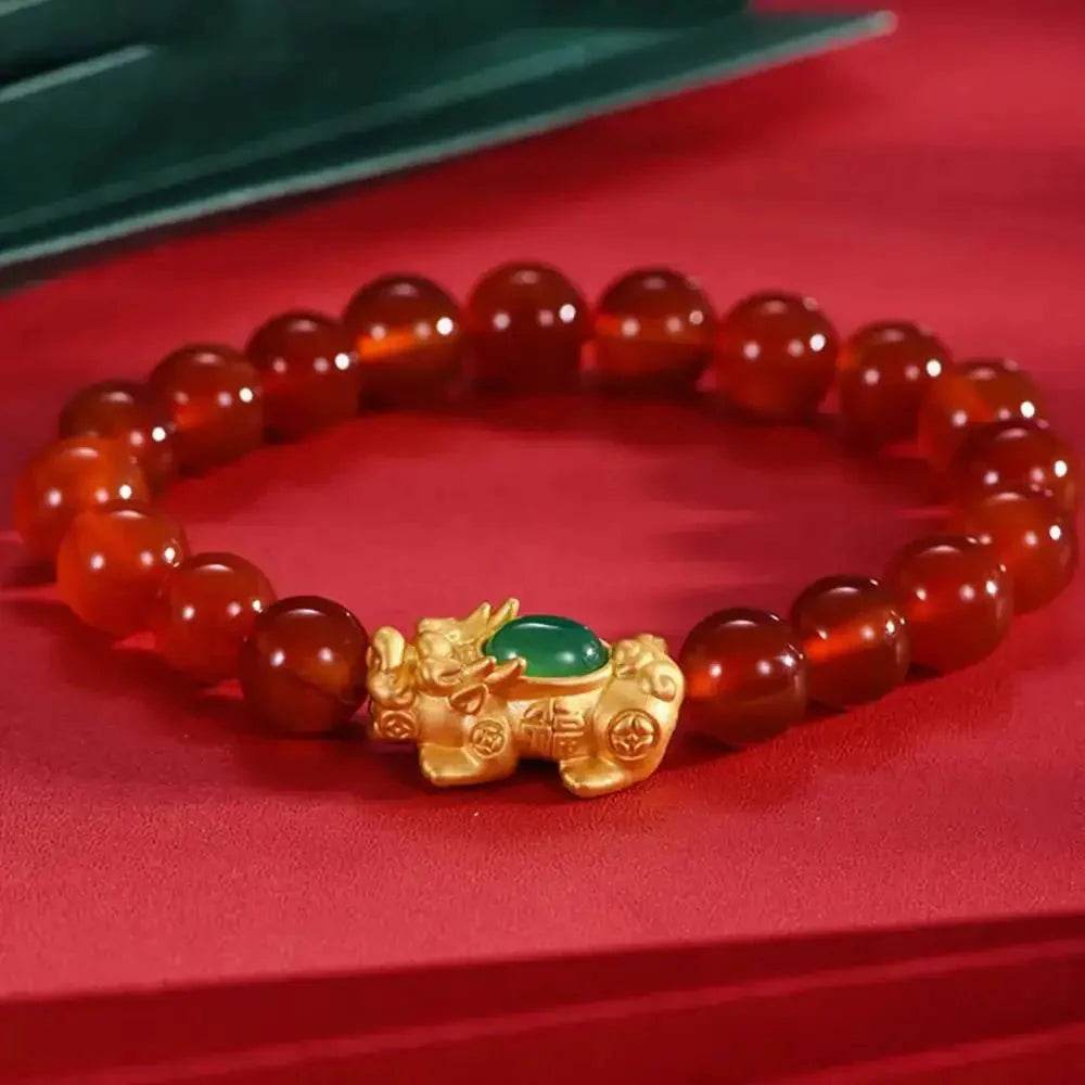 Agate Pixiu Bracelet – Reiki Wealth Love Amulet Women - Loton Decor