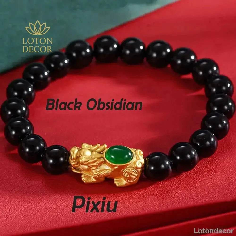 Agate Pixiu Bracelet – Reiki Wealth Love Amulet Women - Loton Decor