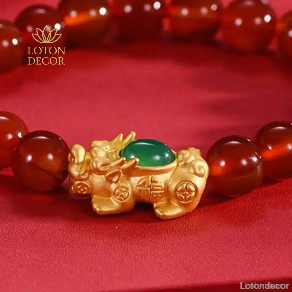 Agate Pixiu Bracelet – Reiki Wealth Love Amulet Women - Loton Decor