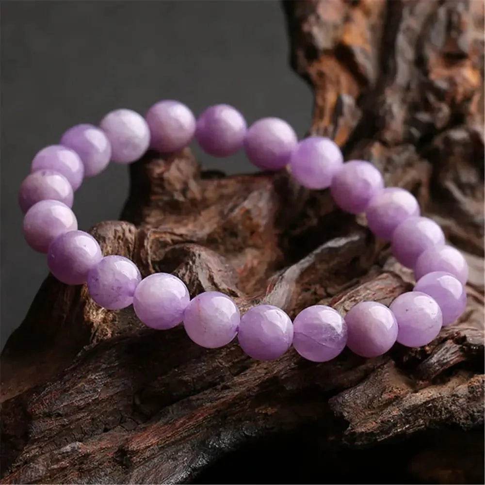 Amethyst & Lavender Jade Bracelet – Love & Wealth Charm - Loton Decor