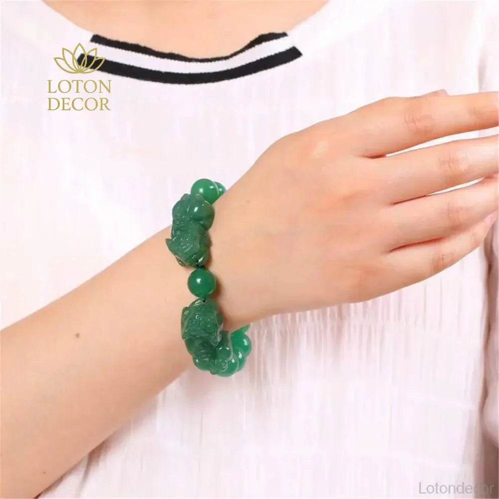 Aventurine Pixiu Bracelet – Couple Wealth Talisman - Loton Decor
