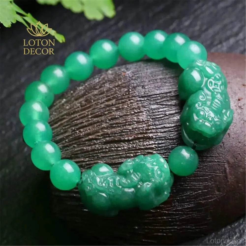 Aventurine Pixiu Bracelet – Couple Wealth Talisman - Loton Decor