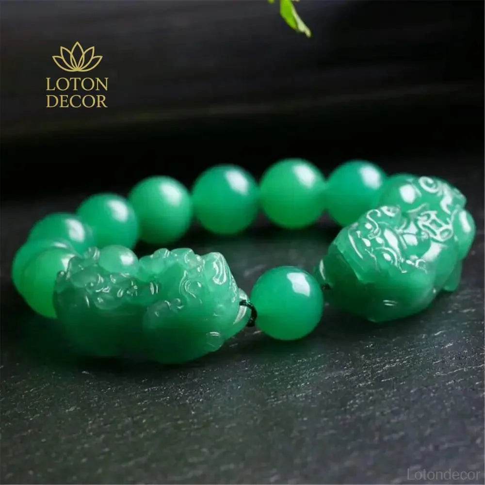 Aventurine Pixiu Bracelet – Couple Wealth Talisman - Loton Decor