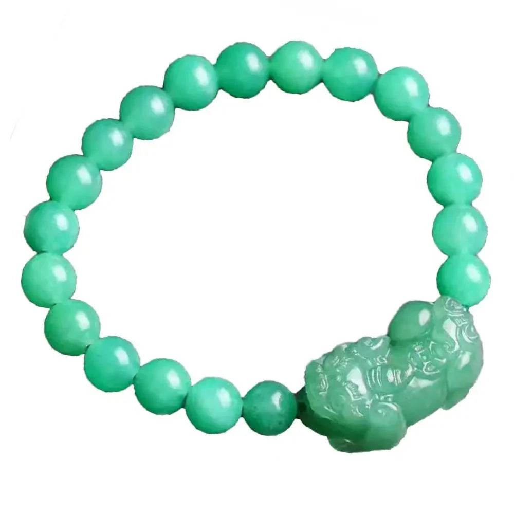 Aventurine Pixiu Bracelet – Jade Wealth Charm for Women - Loton Decor
