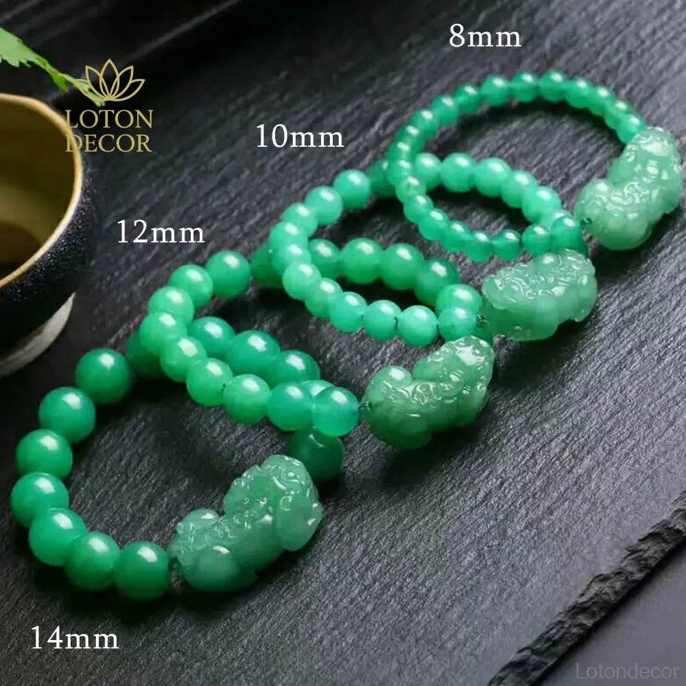Aventurine Pixiu Bracelet – Jade Wealth Charm for Women - Loton Decor