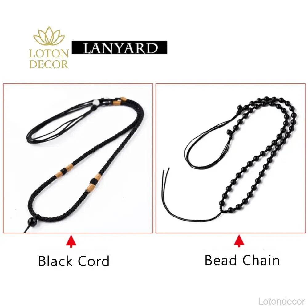 Black Obsidian Buddha Necklace – Feng Shui Long Luck Amulet - Loton Decor
