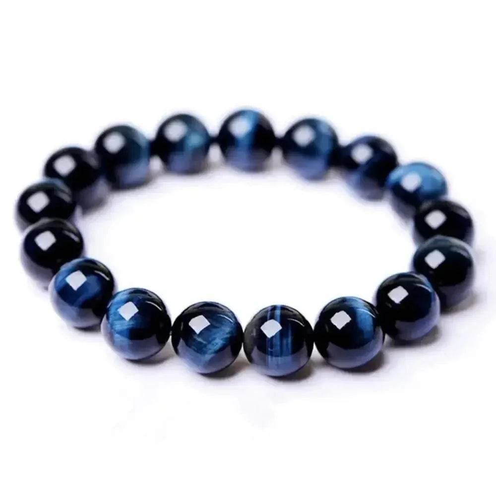 Blue Tiger Eye Bracelet – Lightning Stone Wealth & Protection Charm - Loton Decor