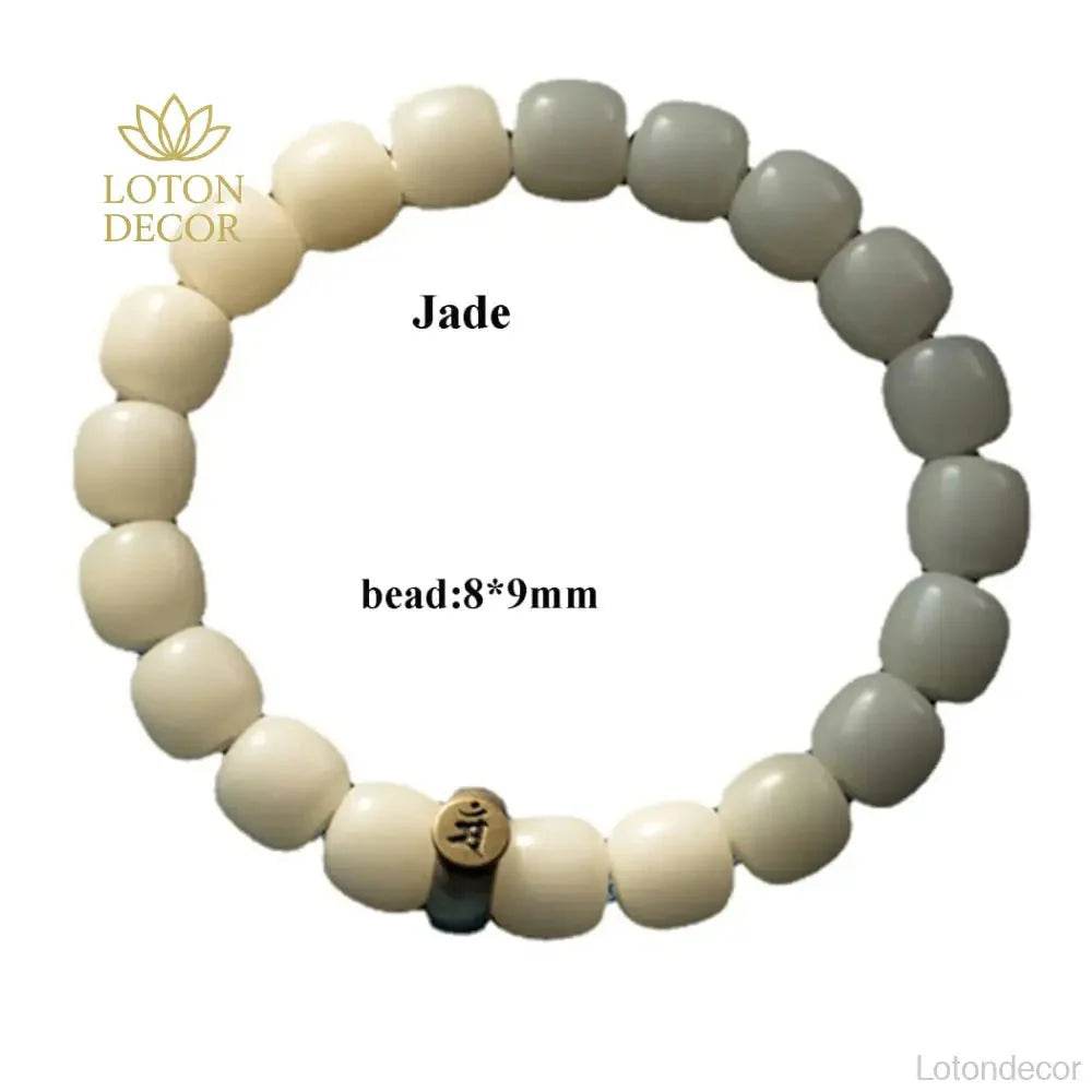 Bodhi & Jade Zodiac Bracelet – Feng Shui Wealth Amulet - Loton Decor
