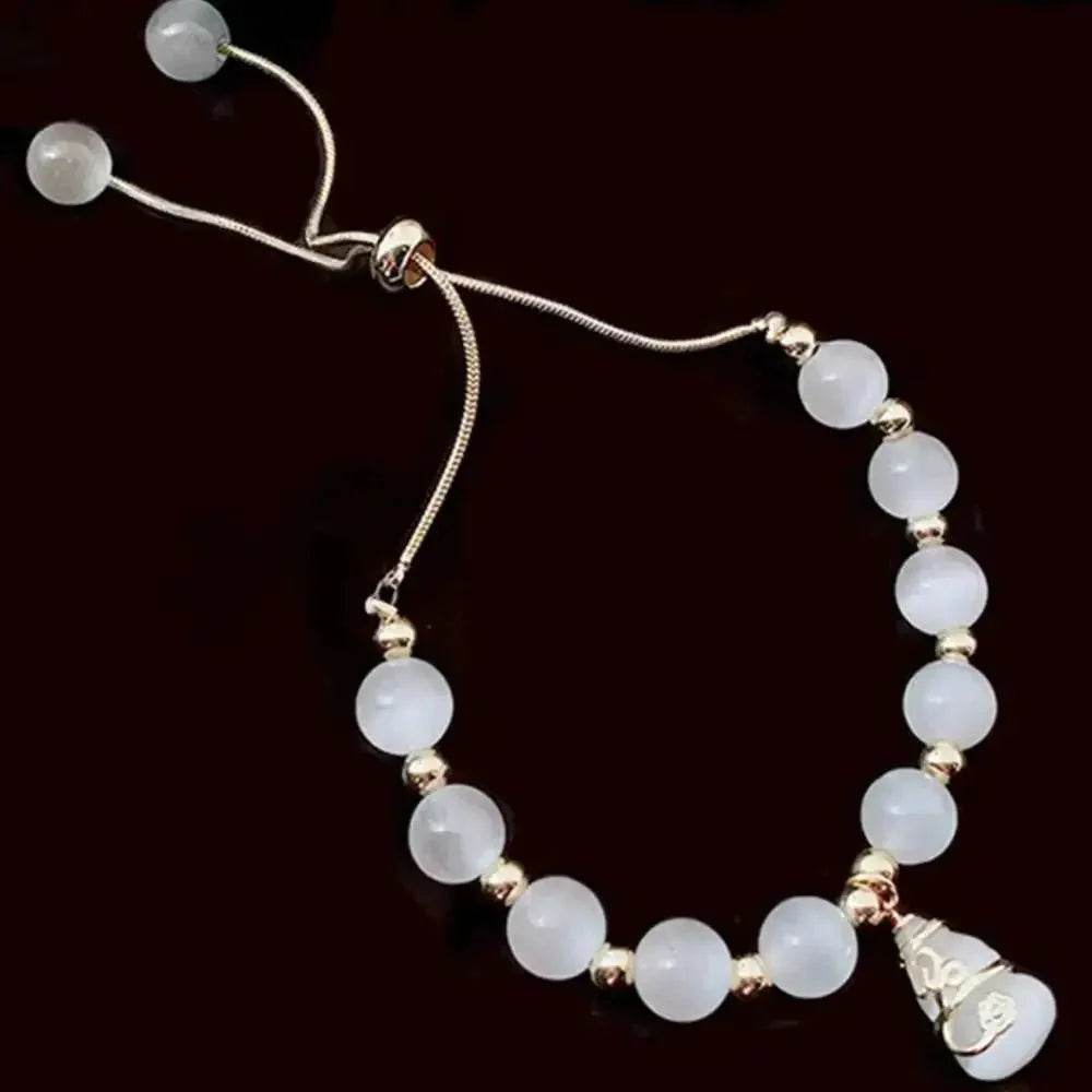 Cat’s Eye Wu Lou Bracelet – Gemstone Wealth Charm for Women - Loton Decor