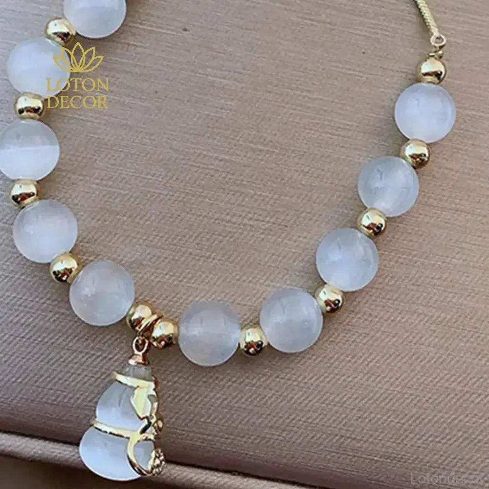 Cat’s Eye Wu Lou Bracelet – Gemstone Wealth Charm for Women - Loton Decor
