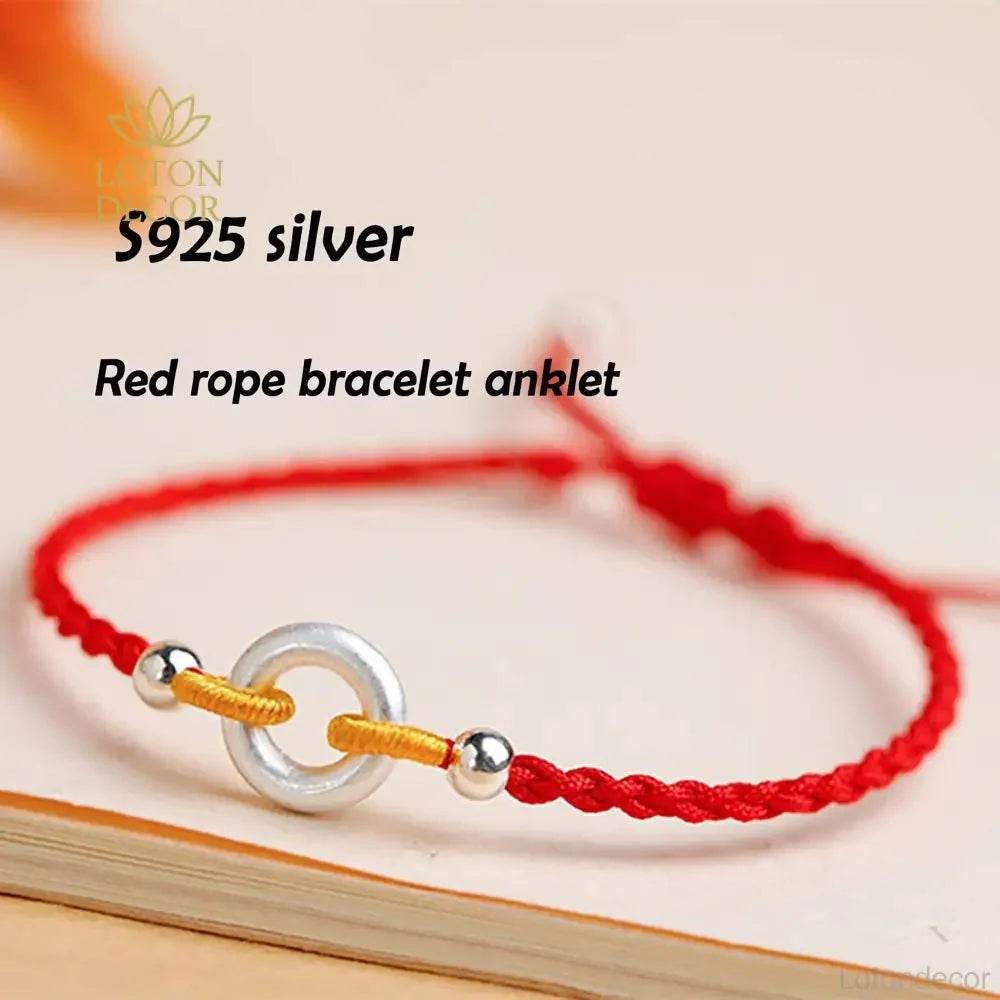 Cinnabar Harmony Buckle Bracelet – Silver Wealth Amulet - Loton Decor