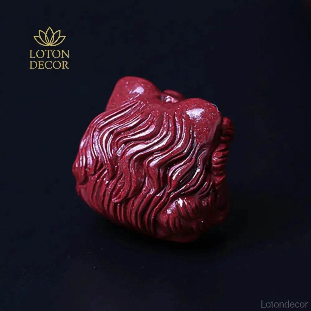 Cinnabar Lion Charm Bracelet – Strong Protection Amulet - Loton Decor