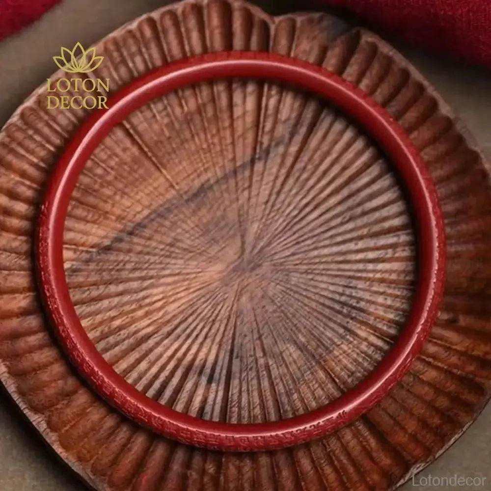 Cinnabar Mantra Bangle – 62mm Wealth Luck Bracelet - Loton Decor