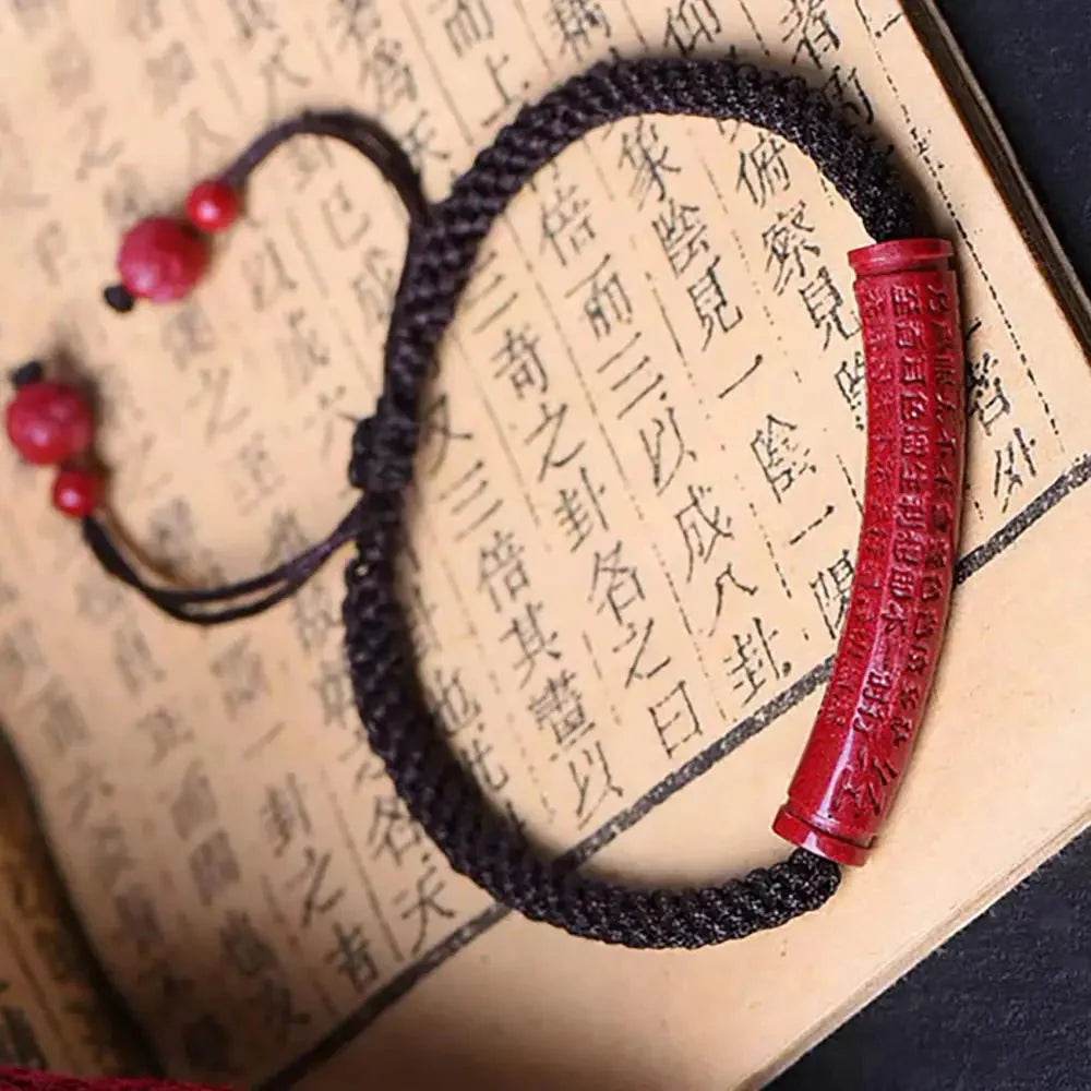 Cinnabar Pixiu Bracelet – Ruyi Lucky Mantra Amulet - Loton Decor