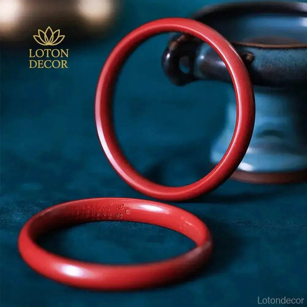 Cinnabar Wealth Bracelet – Lucky Crystal Feng Shui Amulet - Loton Decor