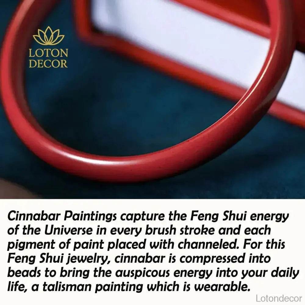 Cinnabar Wealth Bracelet – Lucky Crystal Feng Shui Amulet - Loton Decor
