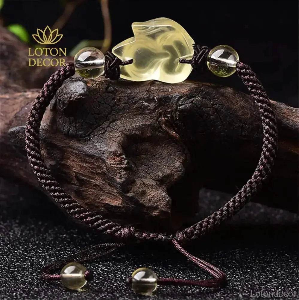 Citrine Fox Bracelet – Attract Wealth & Love Amulet - Loton Decor
