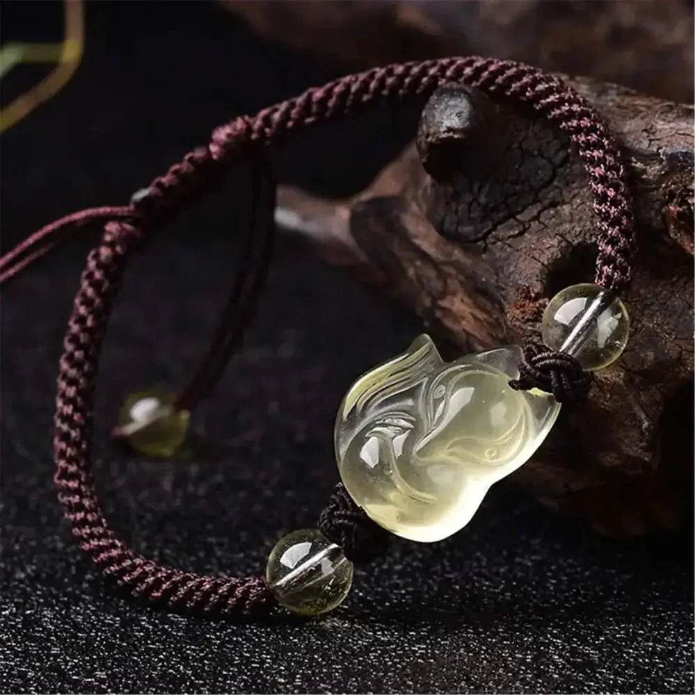 Citrine Fox Bracelet – Attract Wealth & Love Amulet - Loton Decor