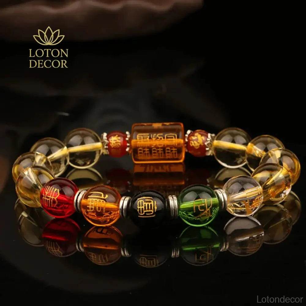 Citrine Pixiu Bracelet – 5 Elements Wealth Talisman - Loton Decor