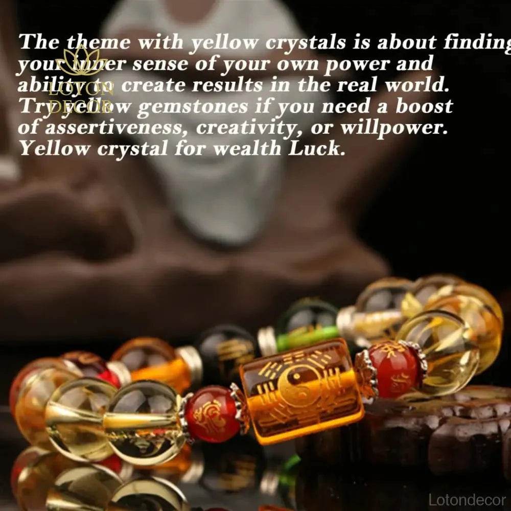 Citrine Pixiu Bracelet – 5 Elements Wealth Talisman - Loton Decor