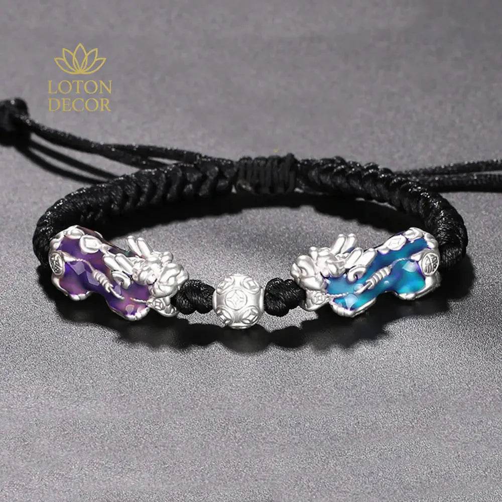 Color-Changing Pixiu Bracelet – Wealth Amulet for Luck - Loton Decor