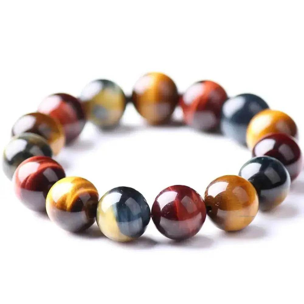 Color Tiger Eye Bracelet – Lucky Beads for Men Women - Loton Decor