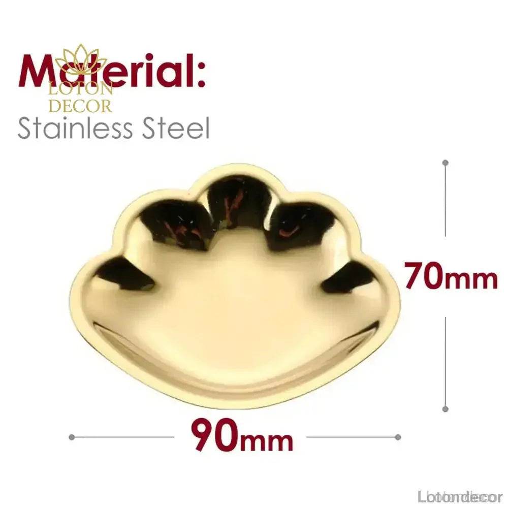 Crystal Incense Holder Aventurine Sea Shell Tray Stainless Steel Chakra Gem Meditation Portable Incense Burner - Loton Decor