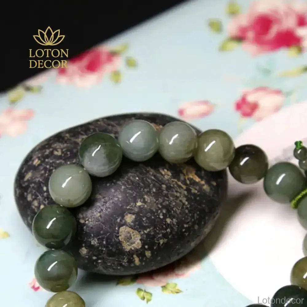 Emerald Pixiu Jade Bracelet – Lucky Wealth Bangle for Men & Women - Loton Decor