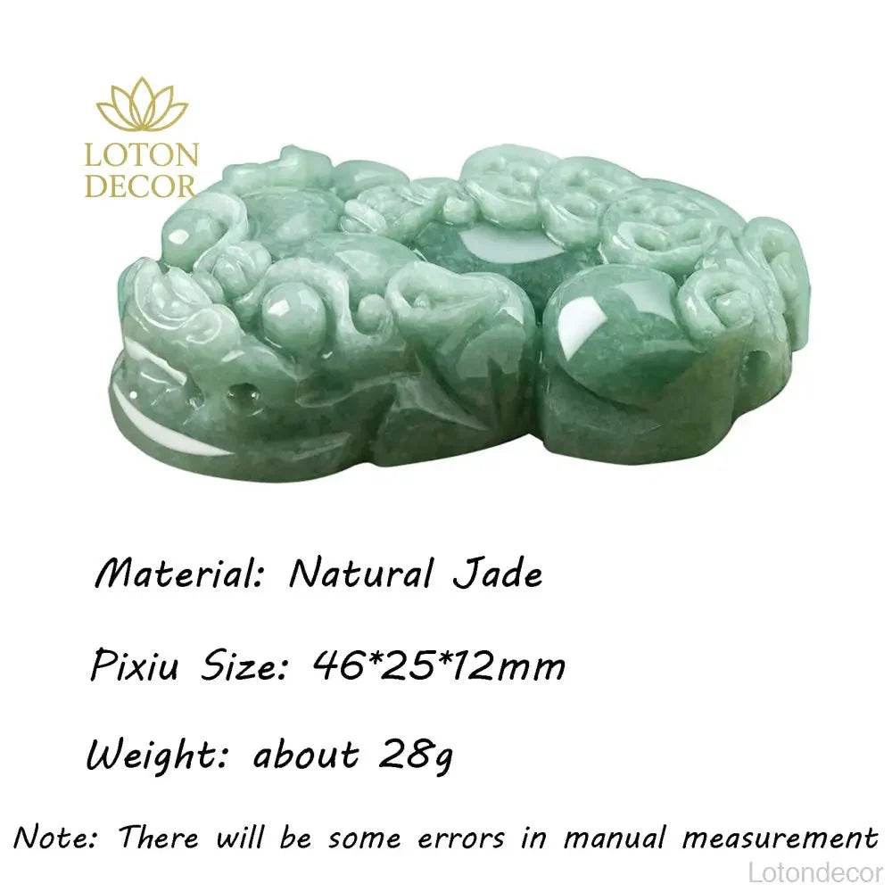 Floating Jade Pixiu Necklace – Wealth Attraction Amulet - Loton Decor