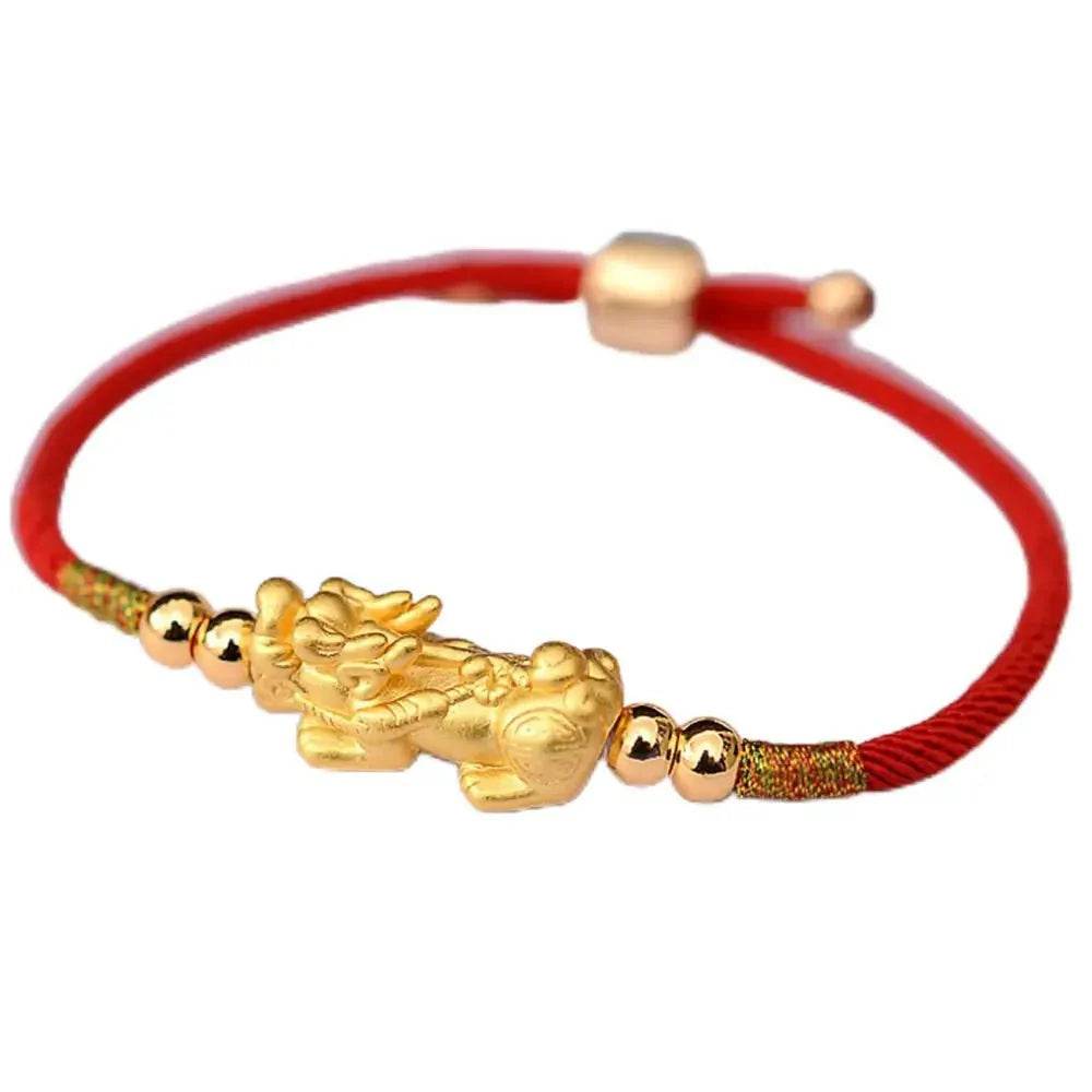 Gold Pixiu Bracelet – Silver Wealth & Protection Charm - Loton Decor
