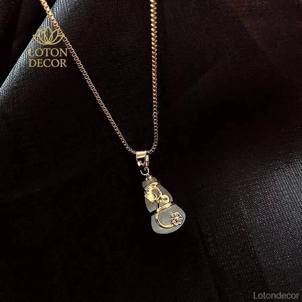 Gold Wu Lou Cat’s Eye Necklace – Luck & Prosperity Charm - Loton Decor
