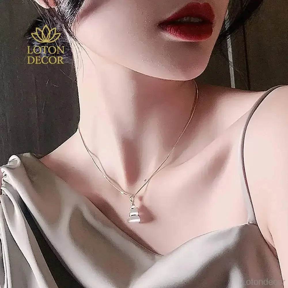 Gold Wu Lou Cat’s Eye Necklace – Luck & Prosperity Charm - Loton Decor