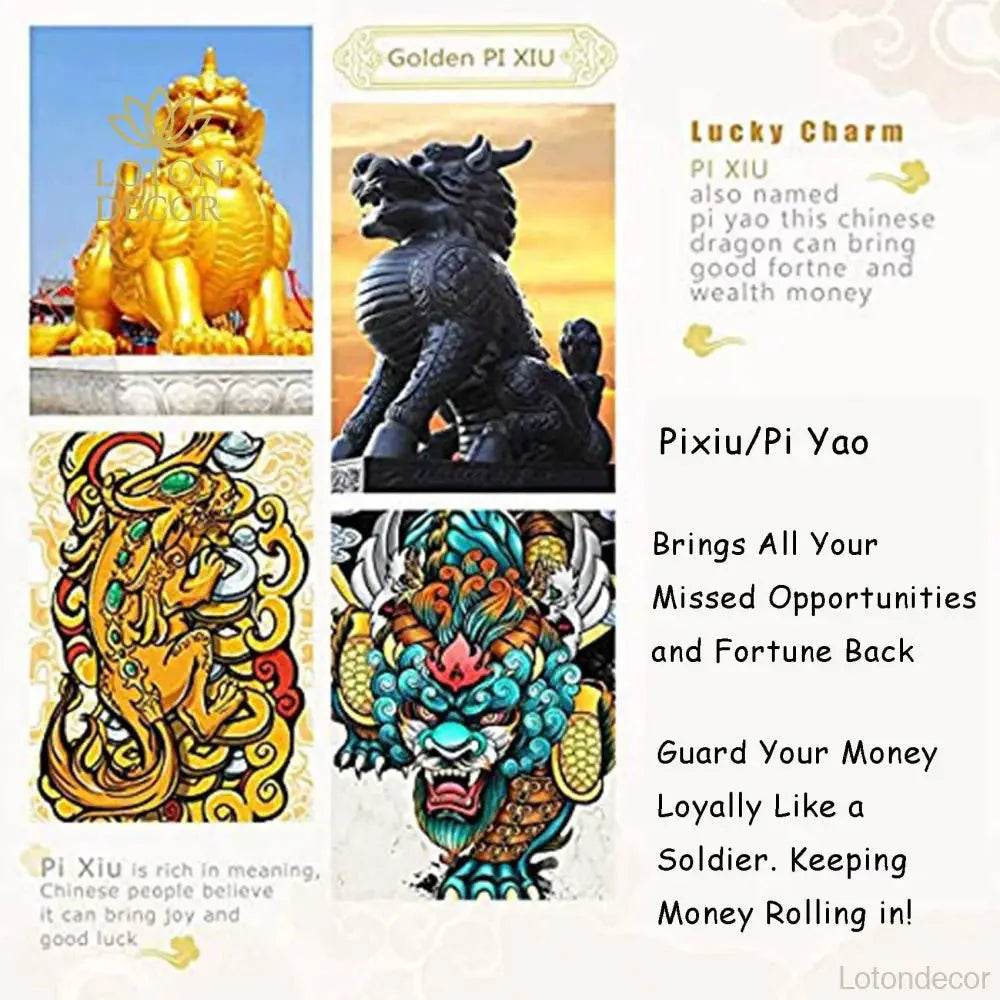 Golden Obsidian Pixiu Bracelet – Feng Shui Wealth Talisman - Loton Decor