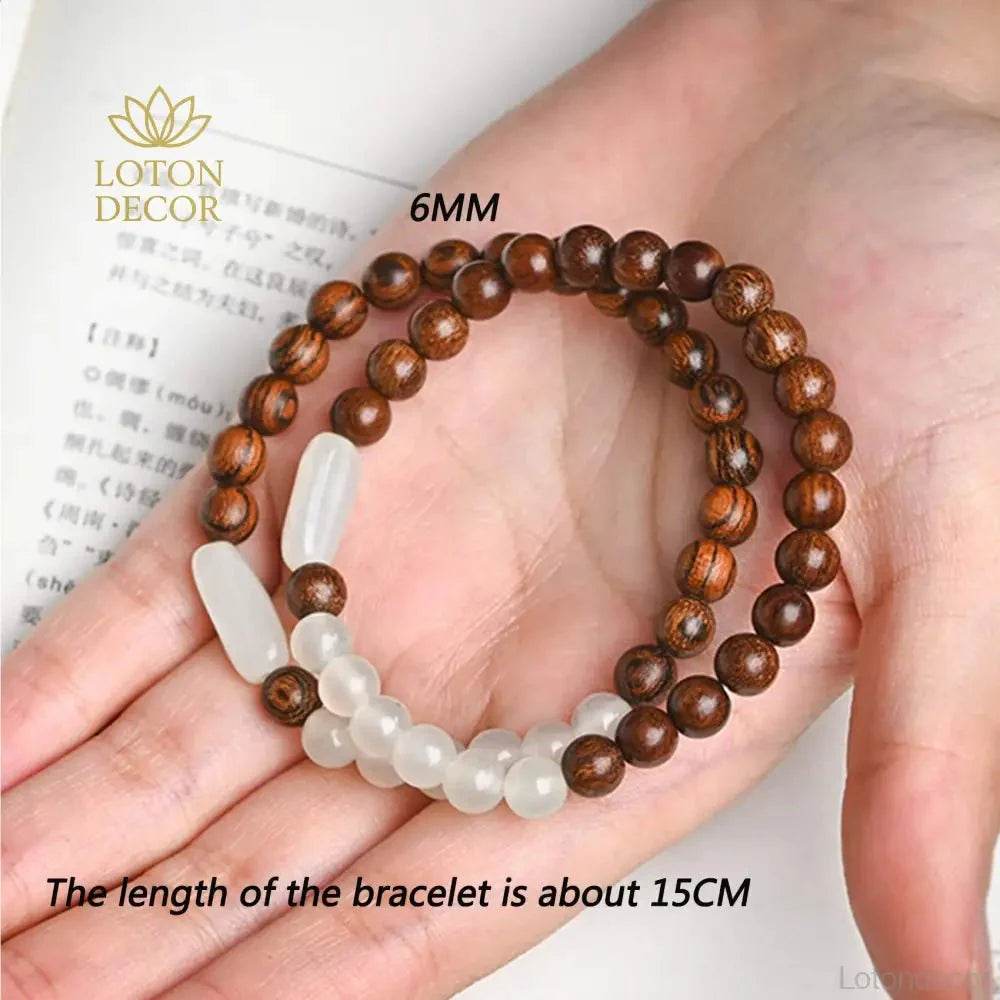 Golden Sandalwood Jade Bracelet – Attract Prosperity - Loton Decor