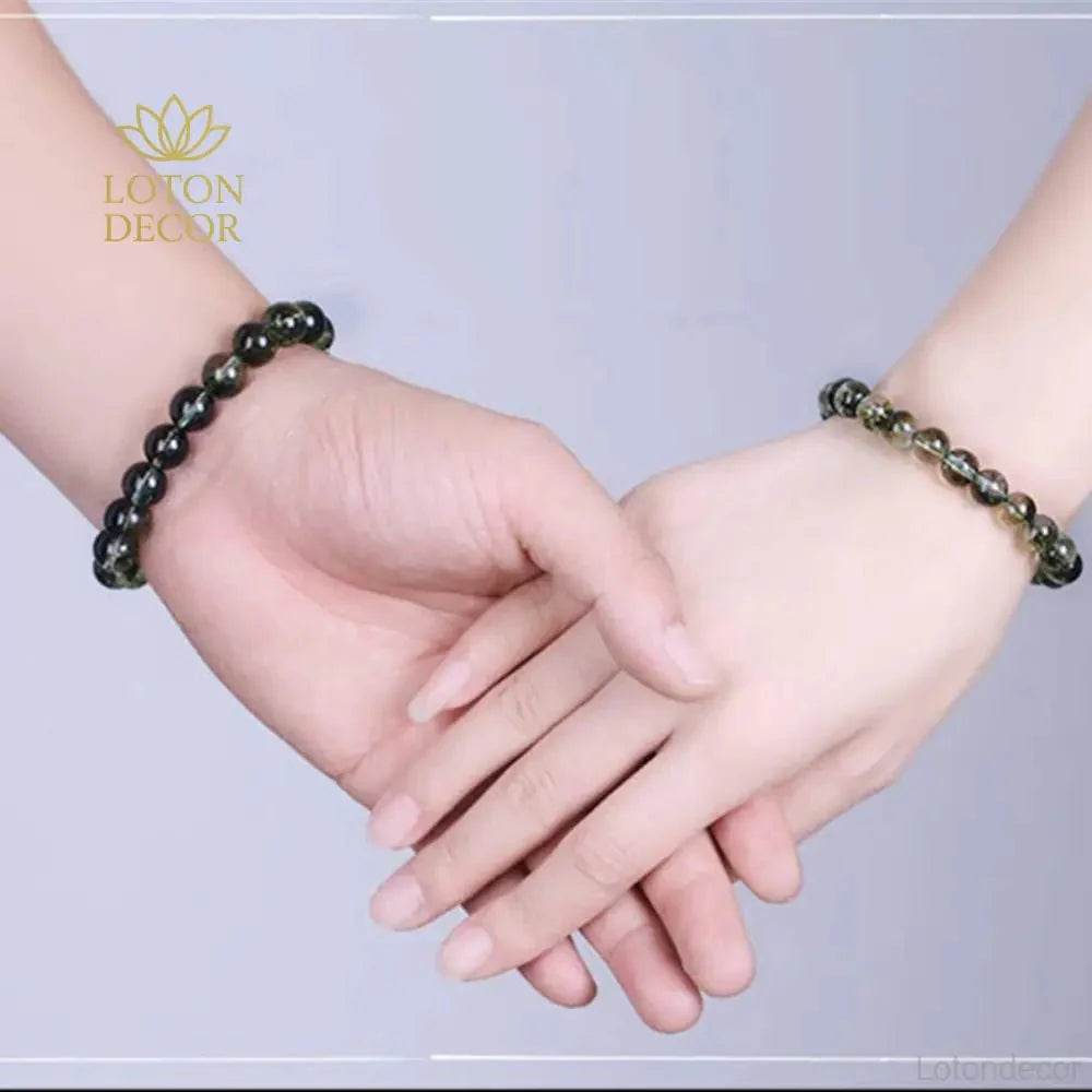 Green Ghost Crystal Couple Bracelet – Lucky Wealth & Protection Charm - Loton Decor