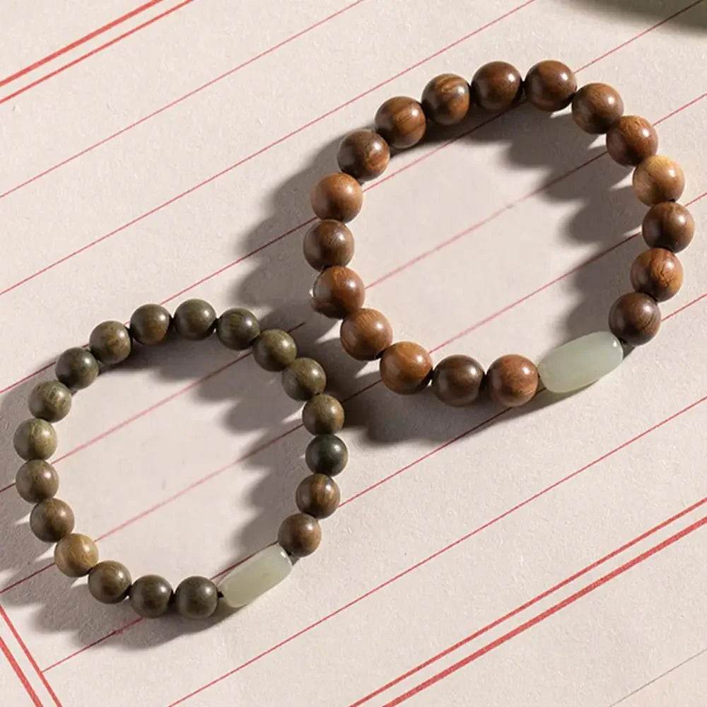 Green Sandalwood Wealth Bracelet – Chakra Reiki Amulet - Loton Decor