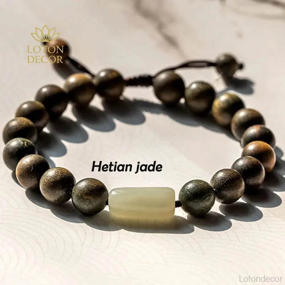 Green Sandalwood Wealth Bracelet – Chakra Reiki Amulet - Loton Decor