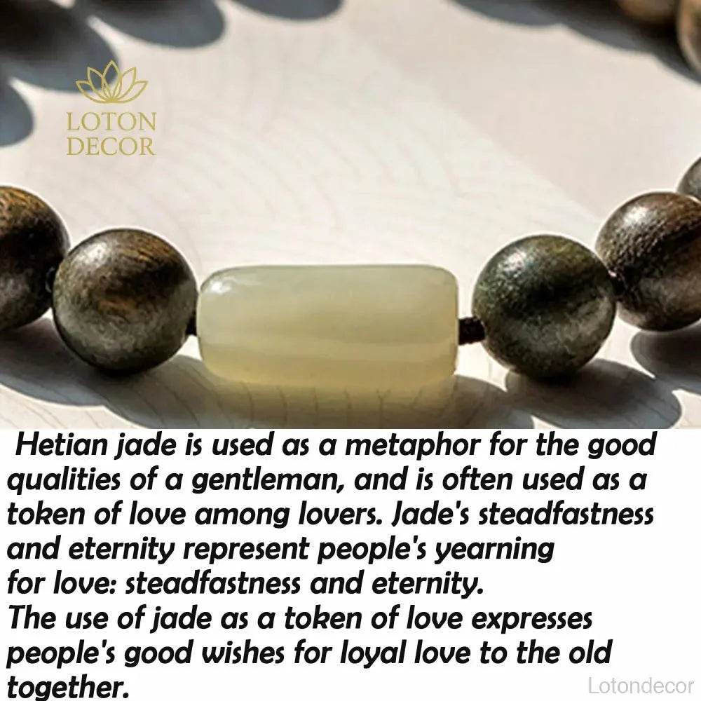 Green Sandalwood Wealth Bracelet – Chakra Reiki Amulet - Loton Decor