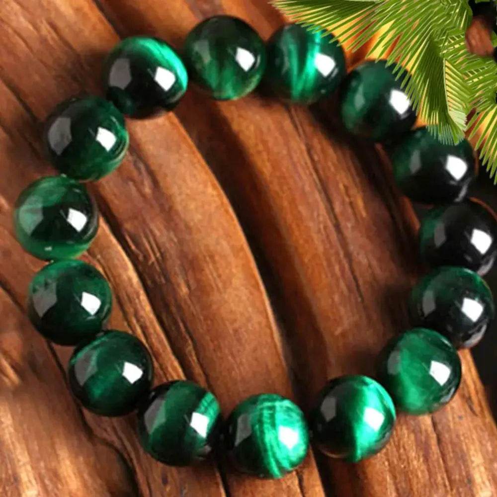 Green Tiger Eye Bracelet – Mantra Wealth Beads Unisex - Loton Decor