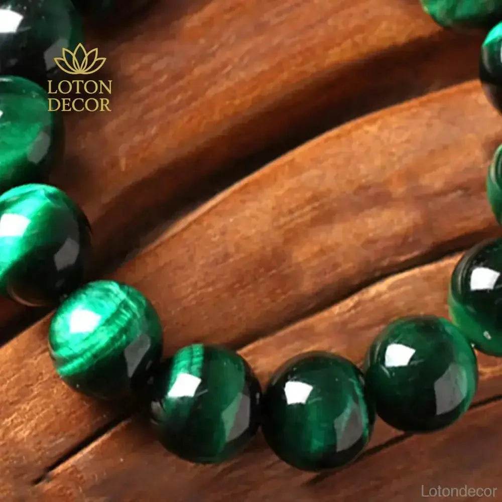 Green Tiger Eye Bracelet – Mantra Wealth Beads Unisex - Loton Decor