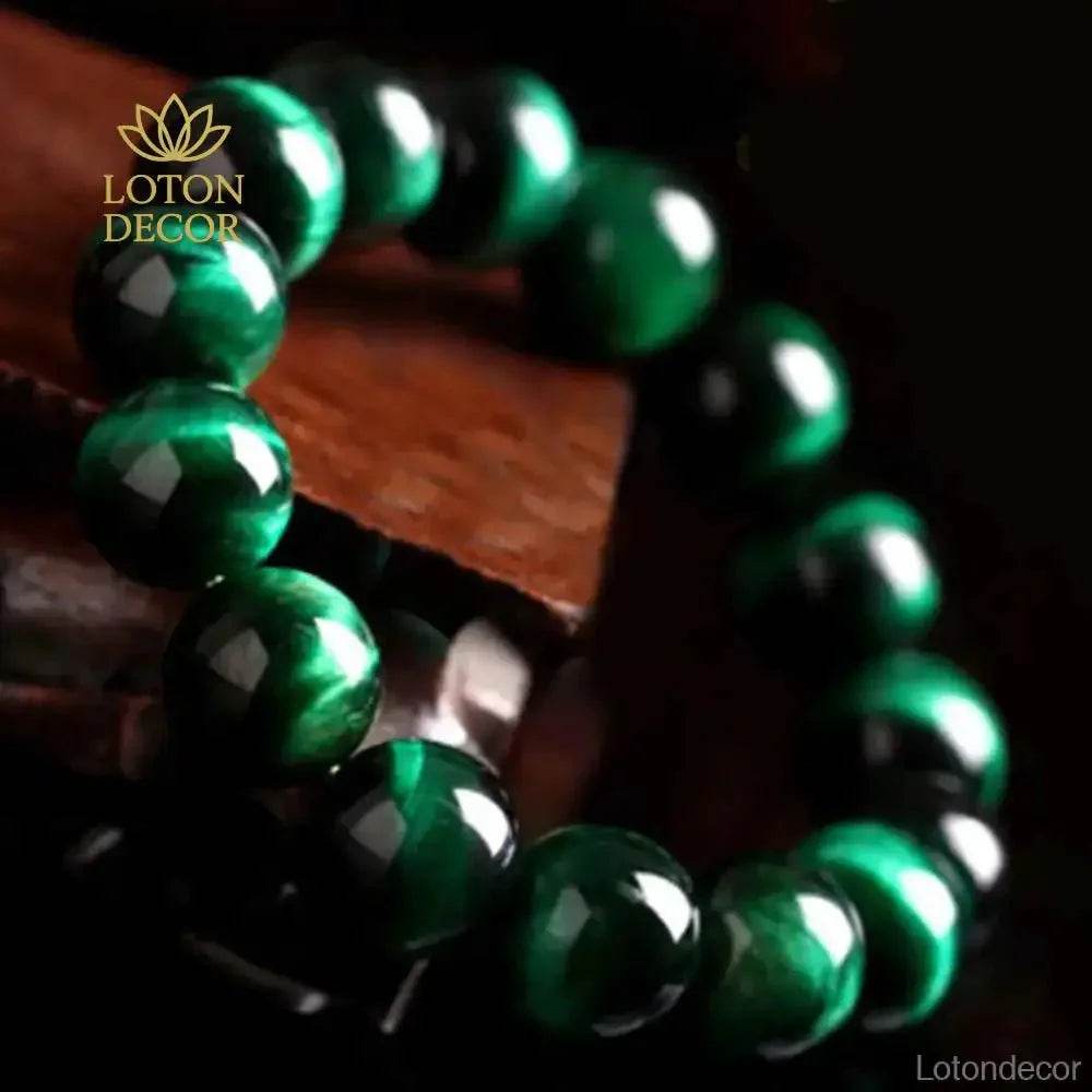 Green Tiger Eye Bracelet – Mantra Wealth Beads Unisex - Loton Decor