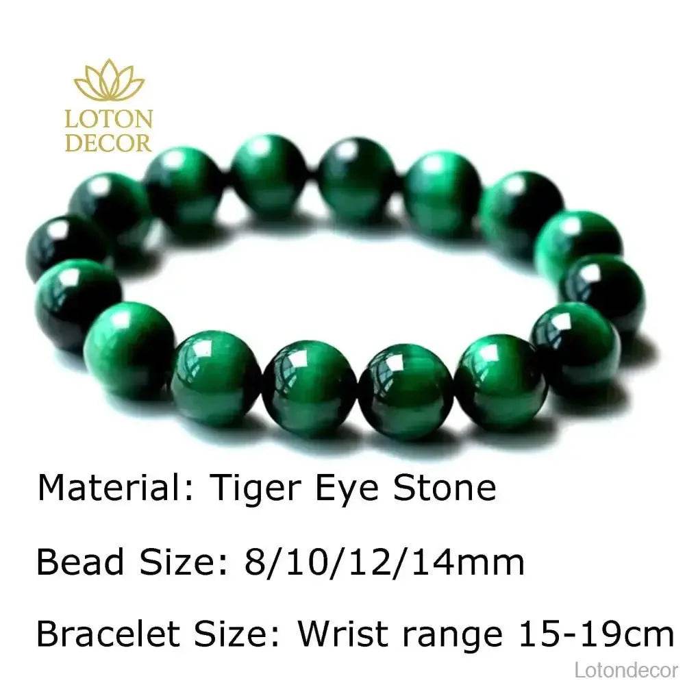 Green Tiger Eye Bracelet – Mantra Wealth Beads Unisex - Loton Decor