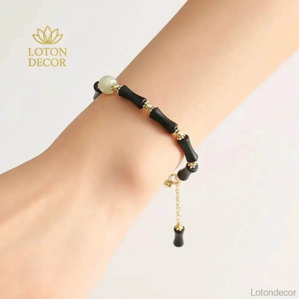 Hetian Jade & Agate Feng Shui Bracelet – Wealth & Luck Amulet - Loton Decor