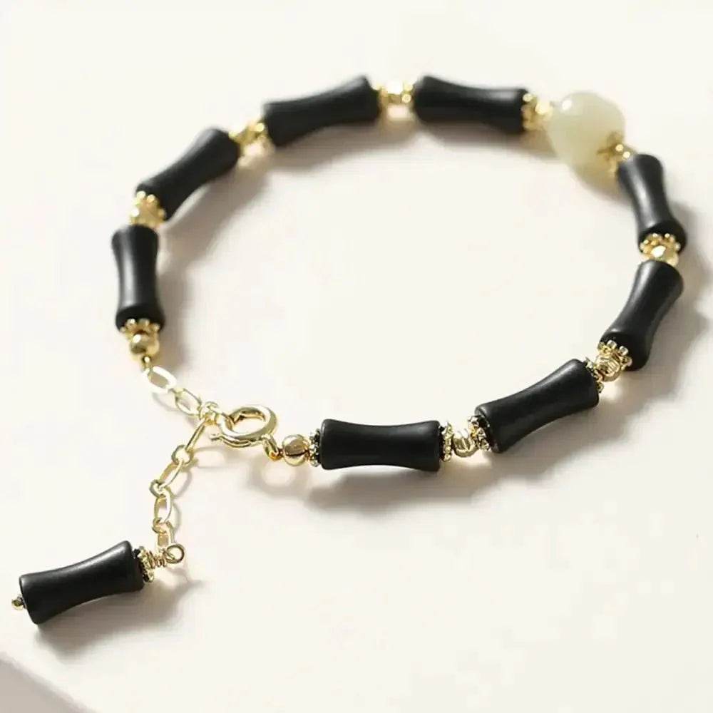 Hetian Jade & Agate Feng Shui Bracelet – Wealth & Luck Amulet - Loton Decor