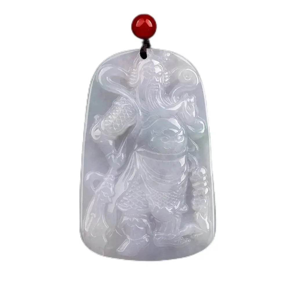Ice Jade Guan Gong Necklace – Warrior Wealth Protection - Loton Decor