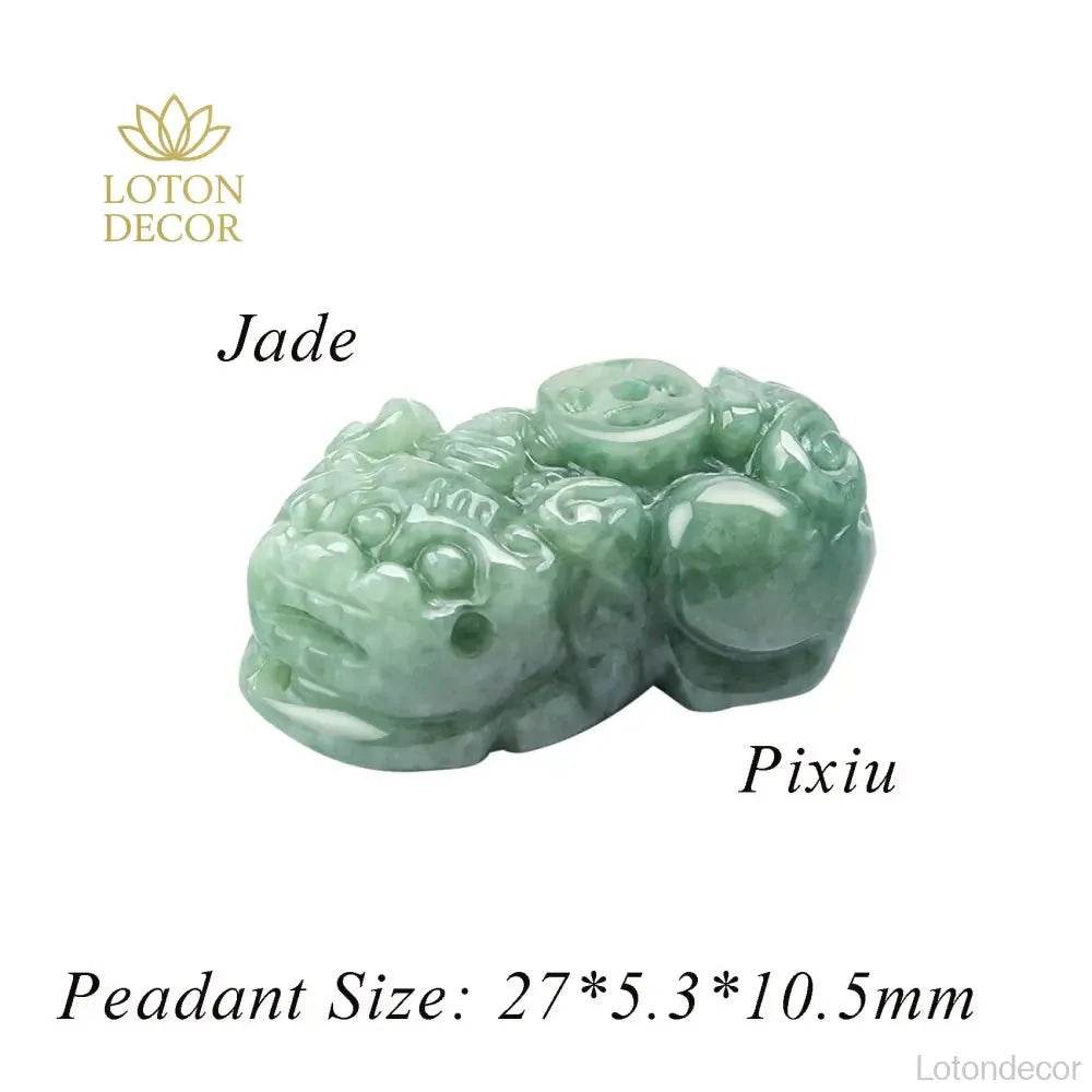 Jade Pixiu Pendant Necklace – Wealth Charm for Men/Women - Loton Decor